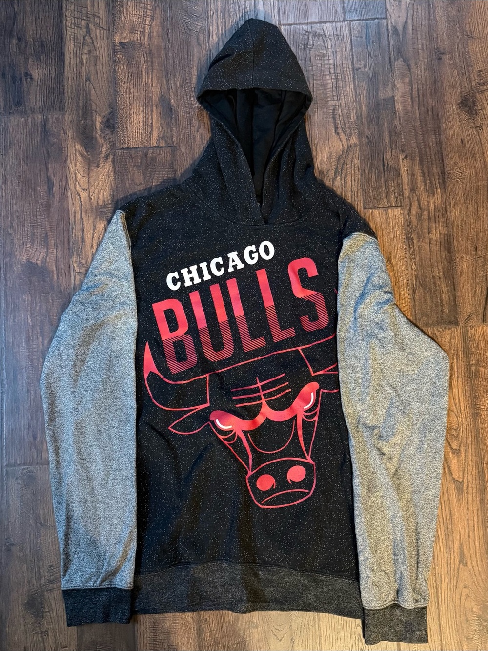 NBA Pullover Hoodie - Black & Gray with White NBA Tag - Picture 1 of 3